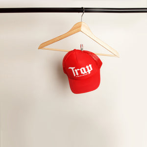 Red Trap Scriptures Trucker Hat With Color Options Available