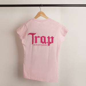 Pink Short Sleeve Trap Scriptures Trucker Tee