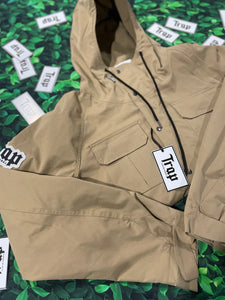 Trapscriptures Khaki rain jacket