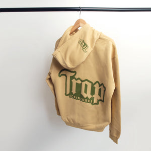 Cream And Olive Trap Scriptures Hoodie